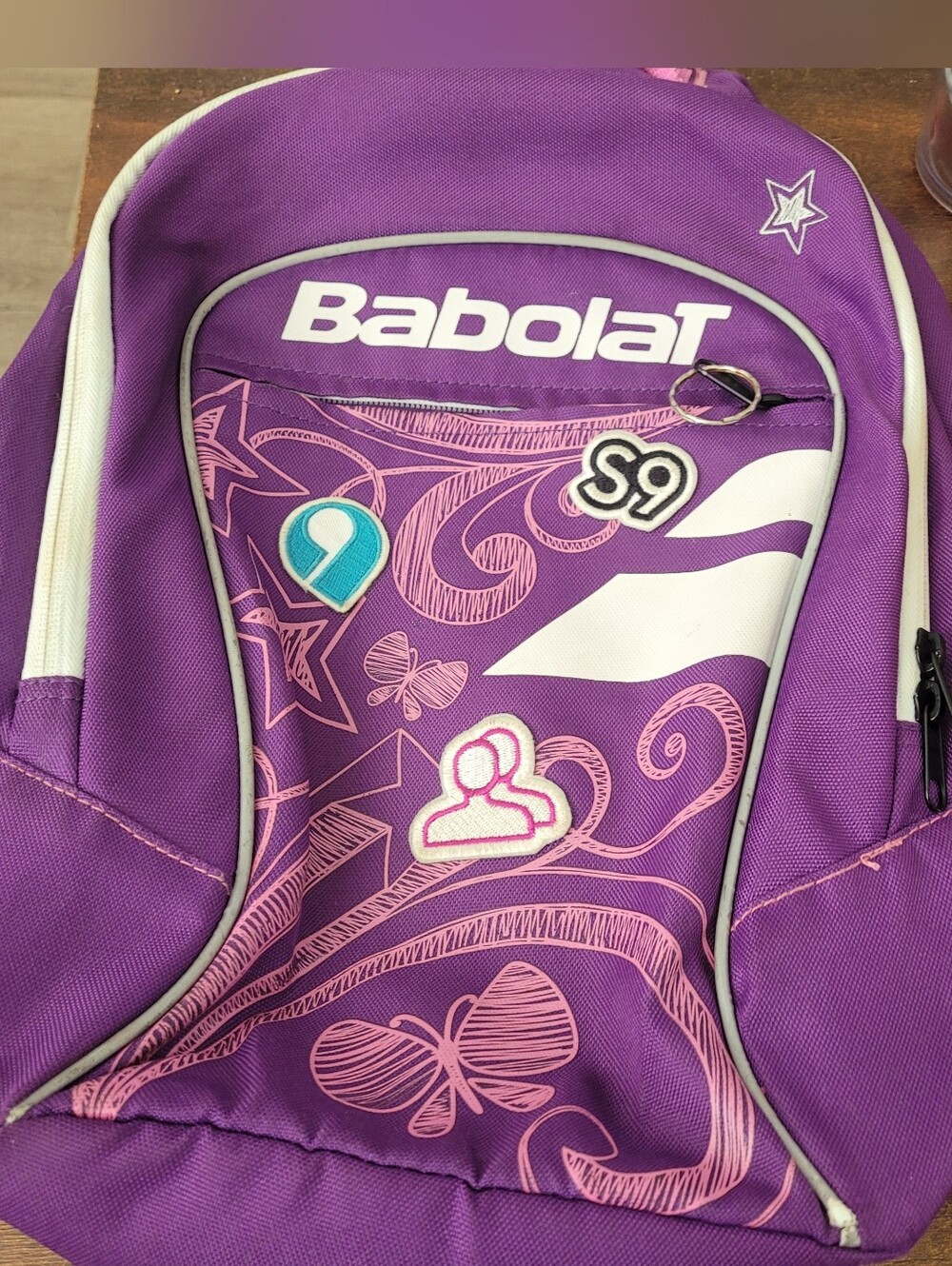 Babolat Junior Club Purple Backpack for Tennis Gear.
